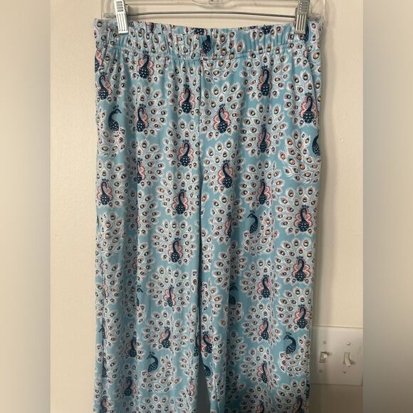 Munki Munki 2Pc Peacock Print Pajamas S - Picture 3 of 10